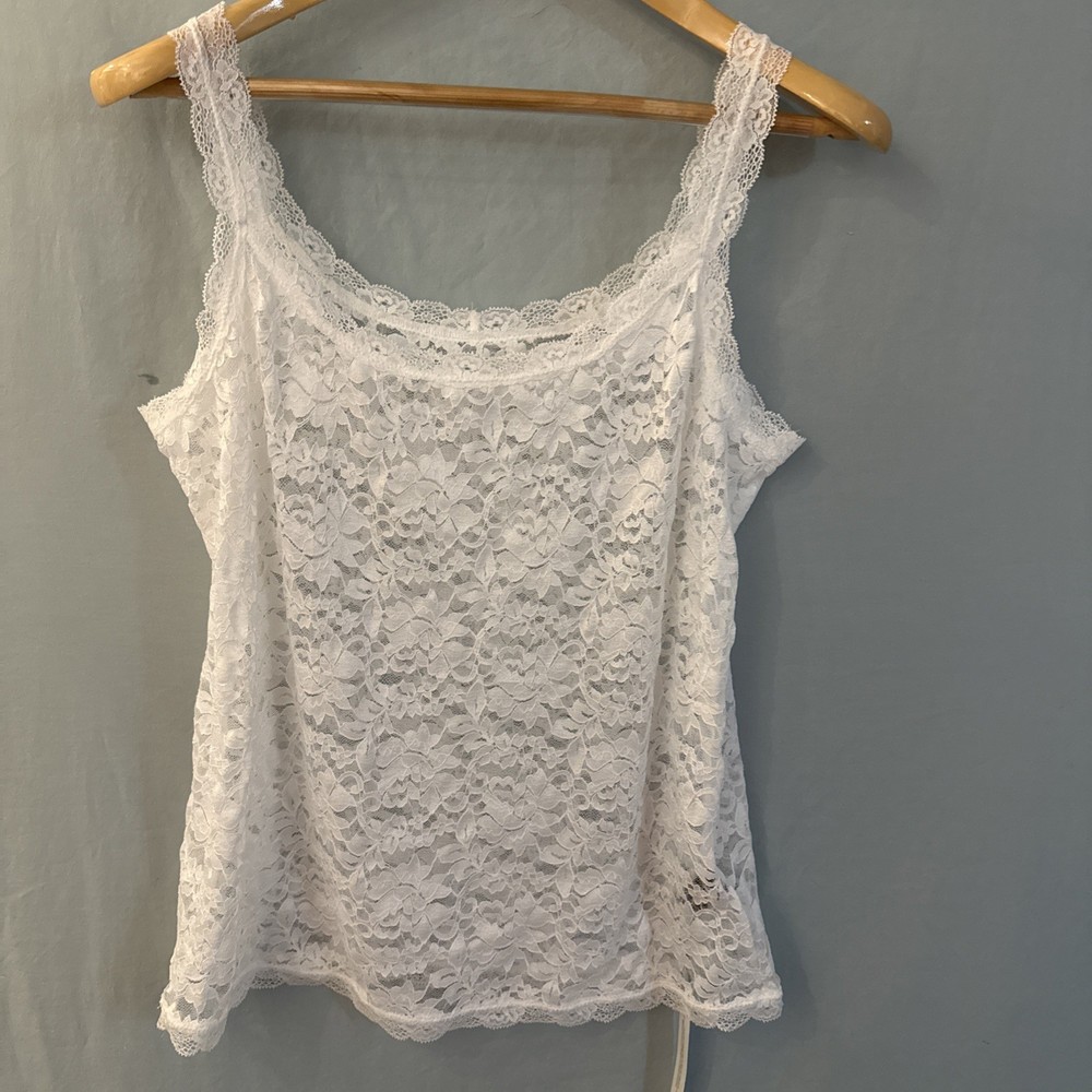 Women's White Lace Tank Top