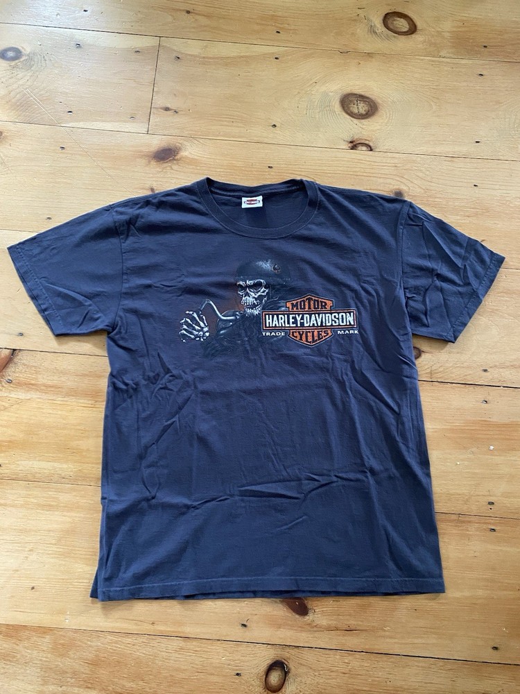 Harley-Davidson Men's Xl Tshirt West Palm Beach Florida Biker Moto Grey Y2K