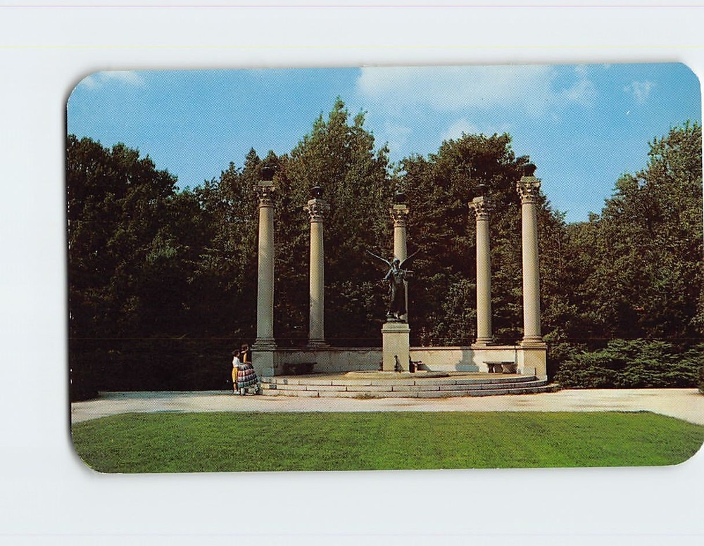Postcard Beneficence Memorial Ball State University Muncie Indiana USA