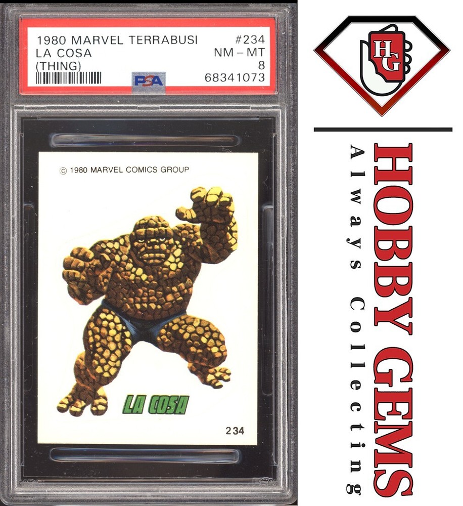 THE THING PSA 8 1980 Marvel Terrabusi Sticker #234 C2