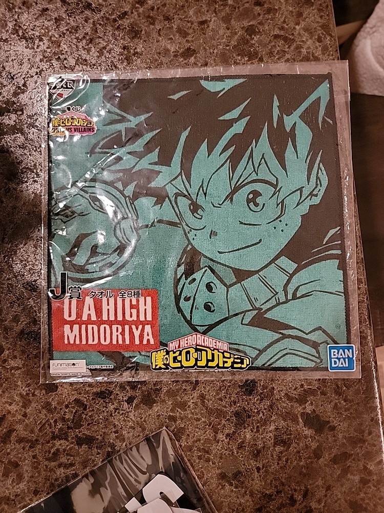 My Hero Academia Izuku Midoriya Heroes Vs Villains Ichiban Kuji Wash Cloth New!