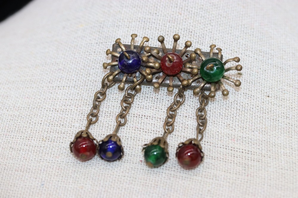 Vintage Unsigned Miriam Haskell Brooch Pin Early Haskell 1930s