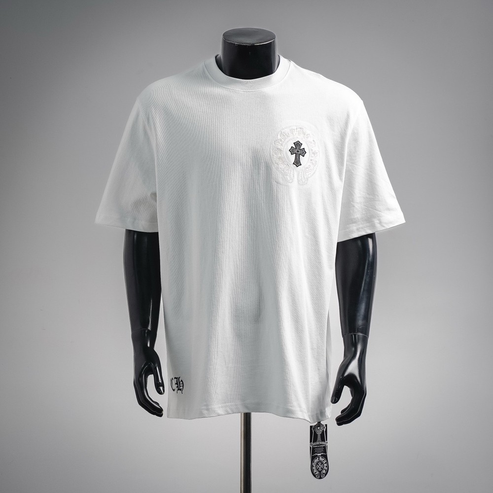 Chrome Hearts White Cross Patch Oversized T-Shirt Short Sleeve