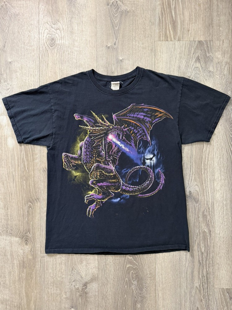 Vintage Y2K Kanye West Dragon Mask T-shirt Size Large
