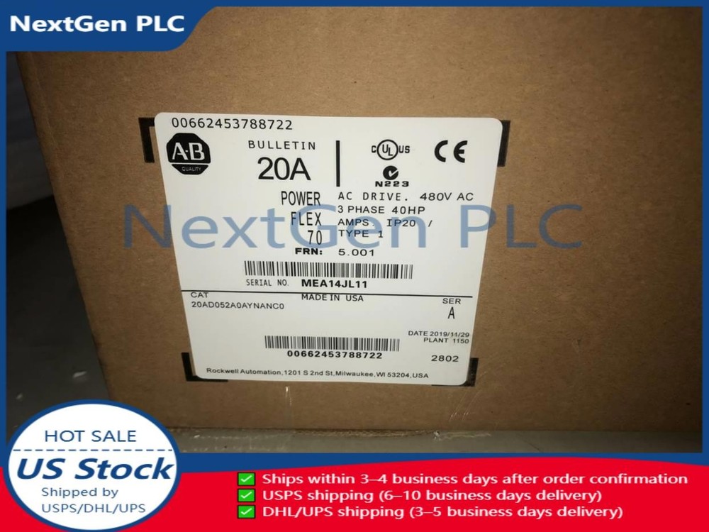 1pc for new 20AD052A0AYNANC0 (by DHL or Fedex)