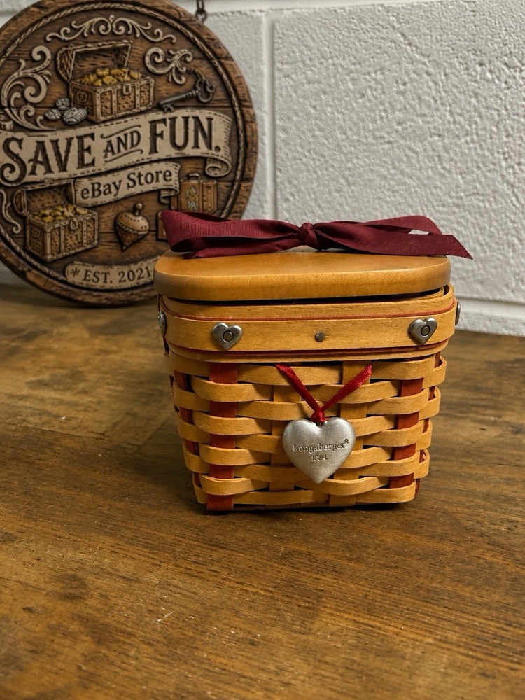 LONGABERGER VINTAGE 2002 'Sweetest Gift' Basket Valentine EXCELLENT CONDITION