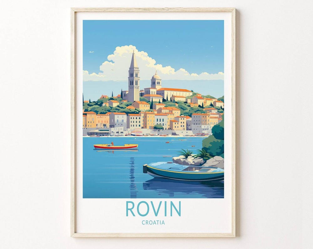 Rovin Croatia Travel Print Rovin Croatia Poster Print Rovin Wall Art Croatia