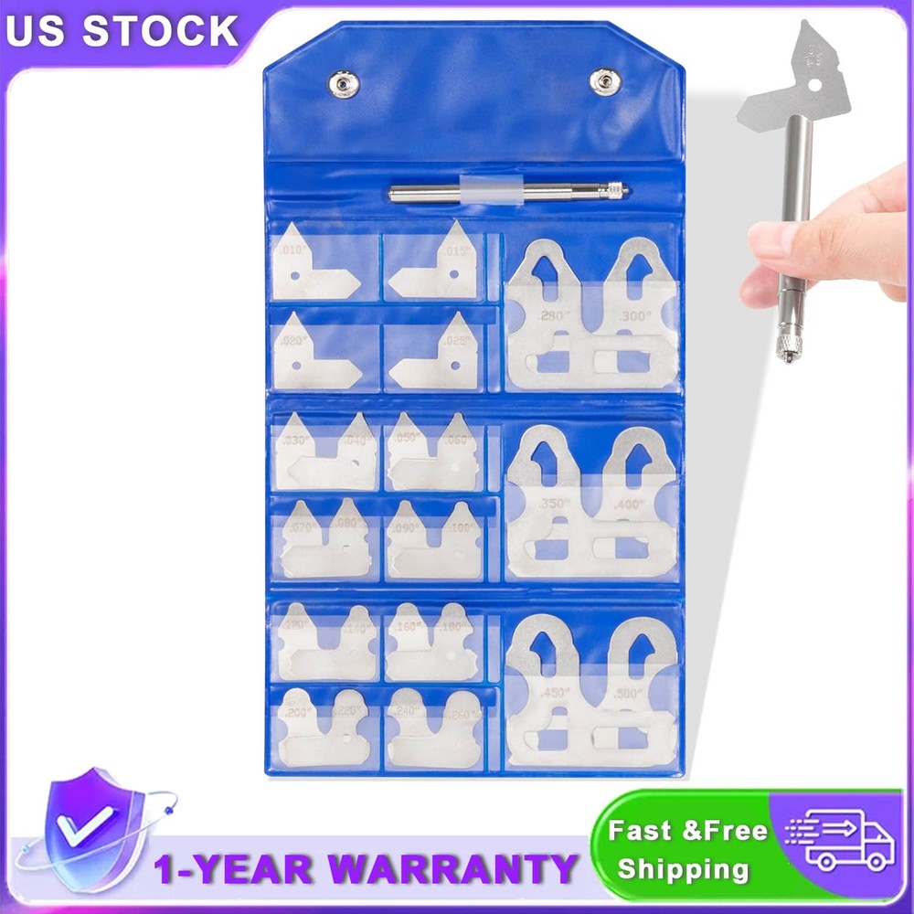 26-Piece 3602-5025 Radius Gauge Set 0.010'' to 0.500'' Gauges with Holder