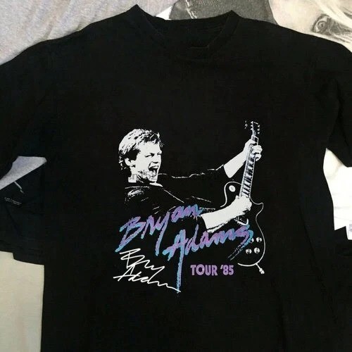 Bryan Adams In 85 Tour T-Shirt Classic Black Unisex S-234XL BL2063