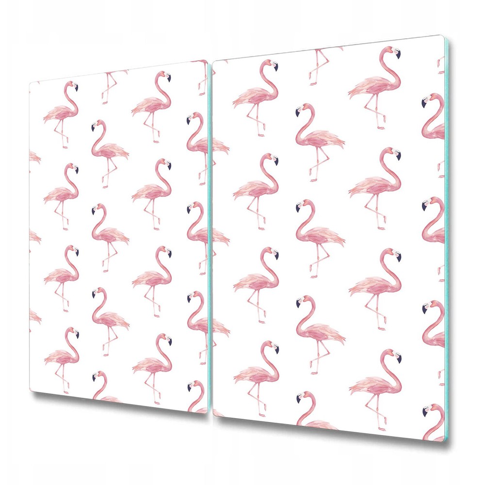 Glass Chopping Cutting Board Worktop Saver Flamingo Pink Animal 2x30x52