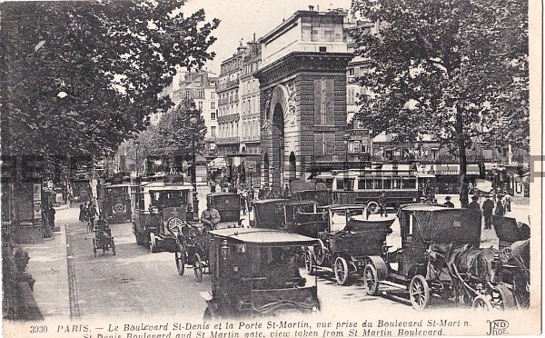 Porte Saint-Martin Paris Postcard 1910