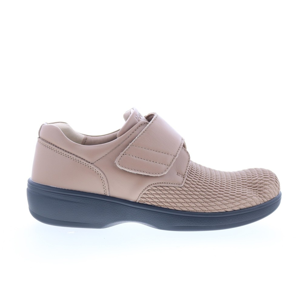 Propet Olivia WPRX25 Womens Brown Wide Leather Strap Lifestyle Sneakers Shoes 12