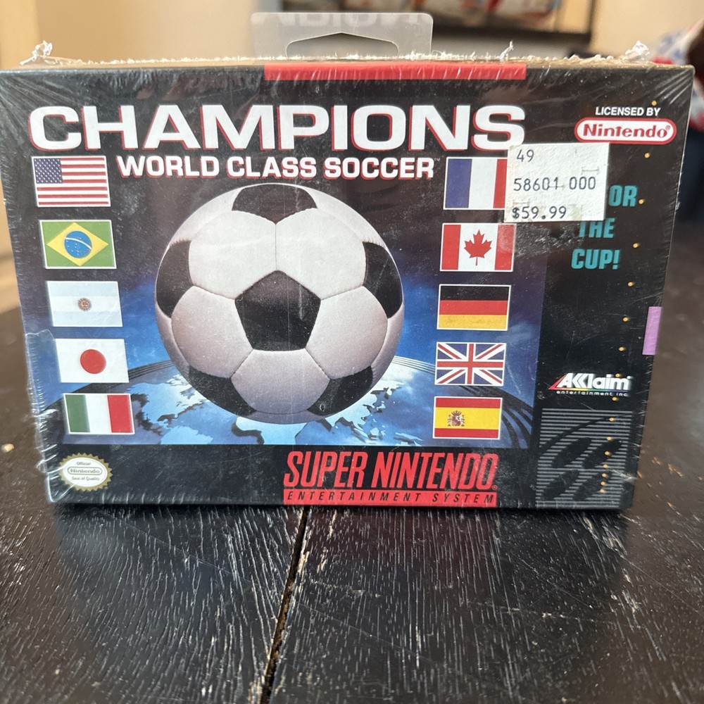 1991 Champions World Class Soccer – SNES (1994) FACTORY SEALED! Super Nintendo