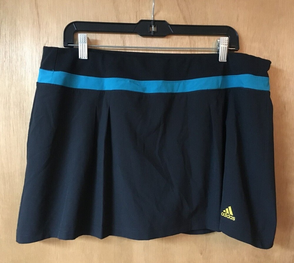 ✅ Adidas Tennis Golf Skort Skirt Women's Black Stretch Climalite - Size XL