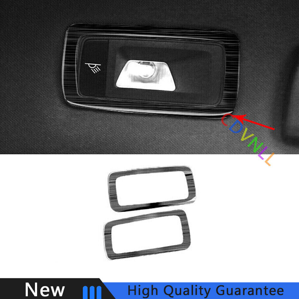 2015-2021 Porsche Macan Black Titanium Rear Reading Light Lamp Frame Trim Pair