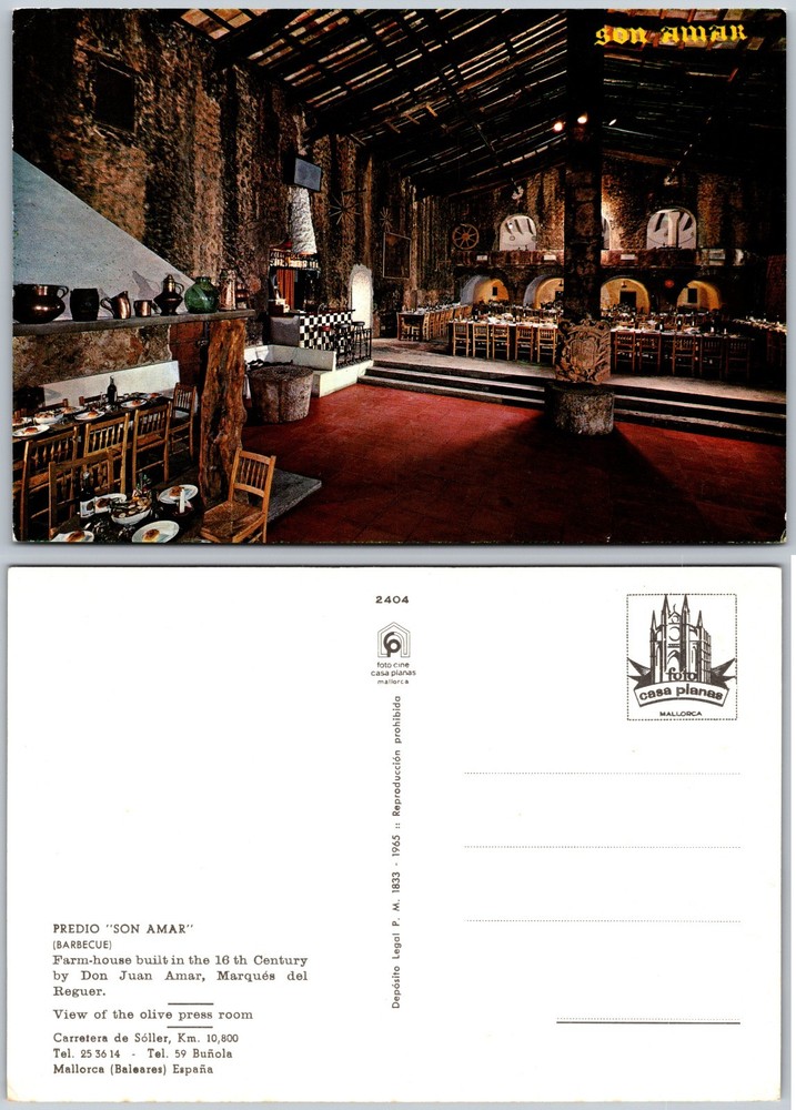 Continental Son Amar Press Mallorca Spain Postcard