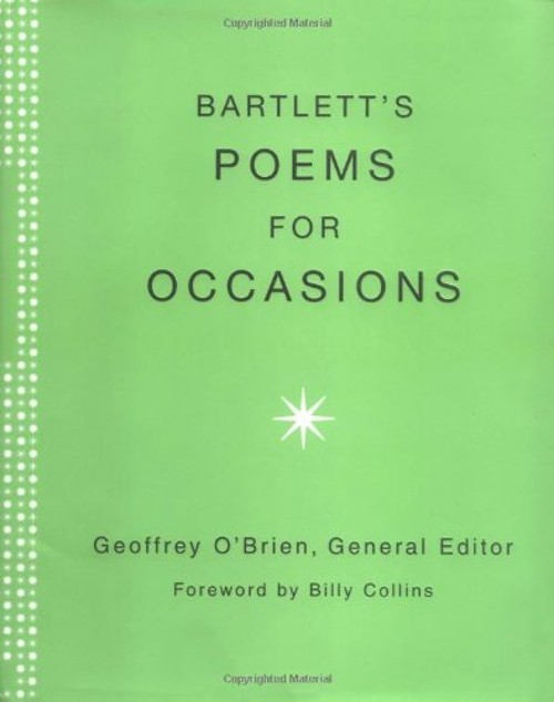 Bartlett's Poems for Occasions Hardcover Billy, O'Brien, GeoffreyFree US Delivery | ISBN:0316735019