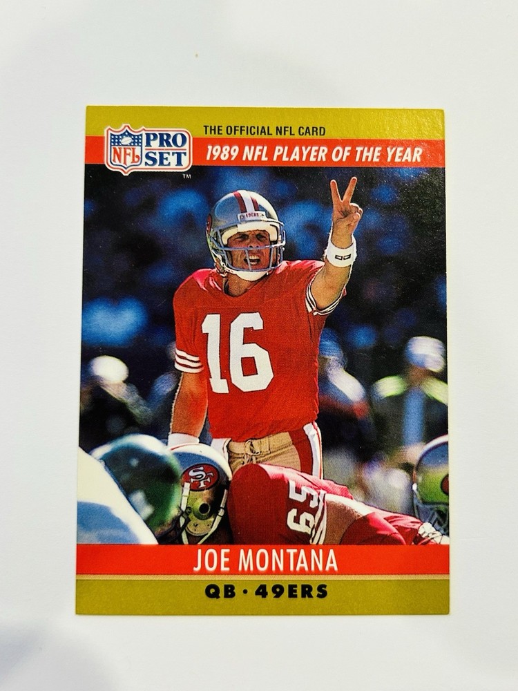 1990 Pro Set Joe Montana #2 1989 NFL Player of the Year 49ers HOF - NM