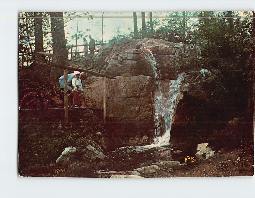 Postcard Slice of Time Falls Sterling Forest Gardens near Tuxedo NY USA