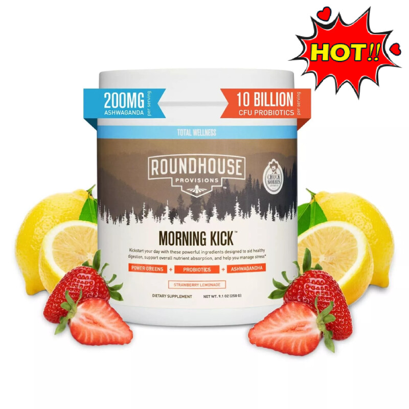 Morning-Kick, Greens Superfood Powder Supplement with Ashwaganda,Collagen HOT；