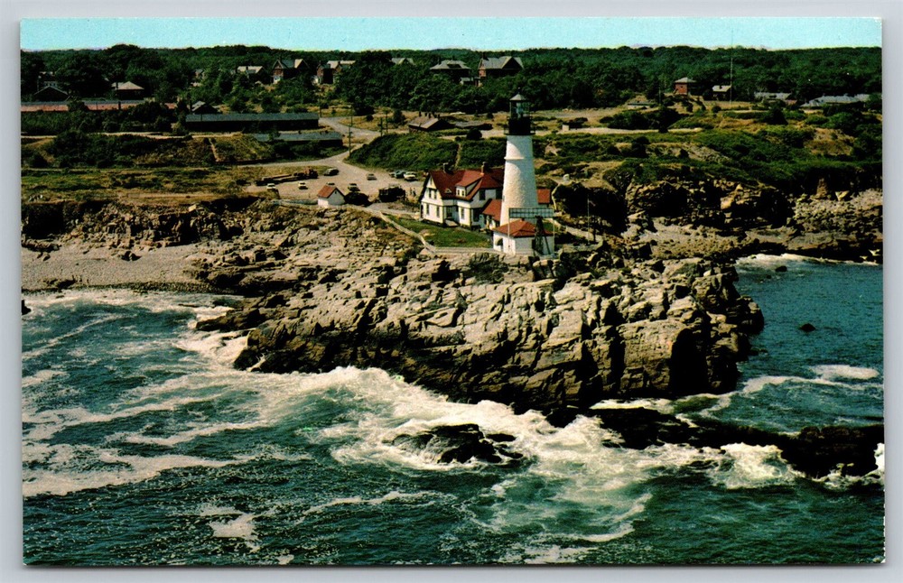 Maine Portland Lighthouse Headlight 1A Postcard, C4