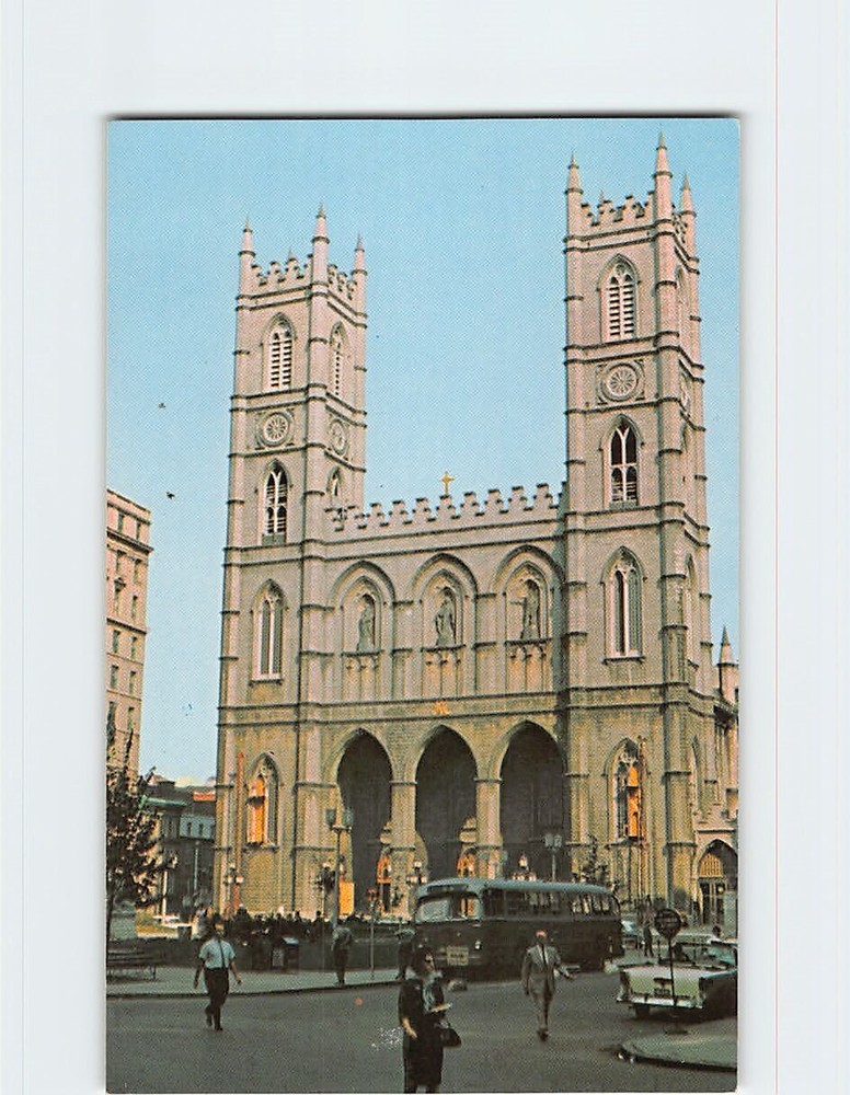 Postcard Notre-Dame Basilica of Montreal Quebec Canada