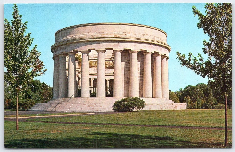 Harding Memorial Marion Ohio Postcard G. V. Grauer Chrome Architecture