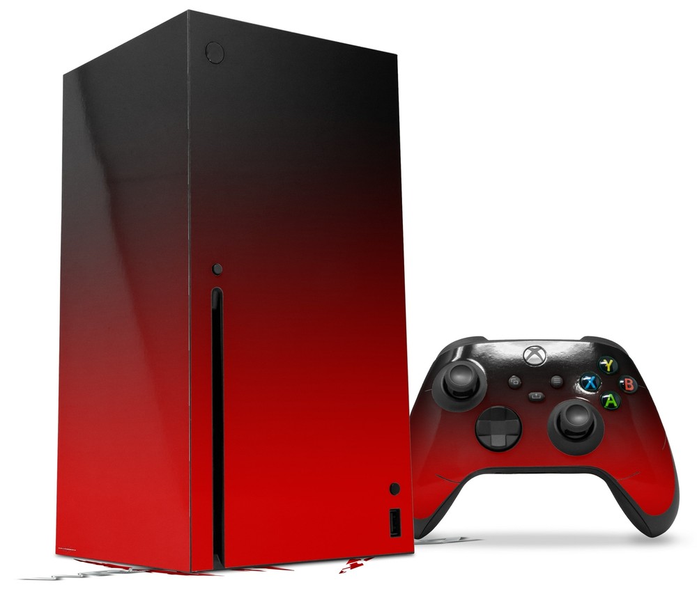 Skin Set for XBOX Series X Smooth Fades Red Black