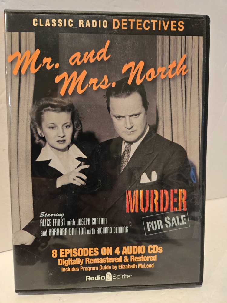 Classic Old Time Radio Mr. and Mrs. North 4 audio CD Set Radio Spirit- Very Good
