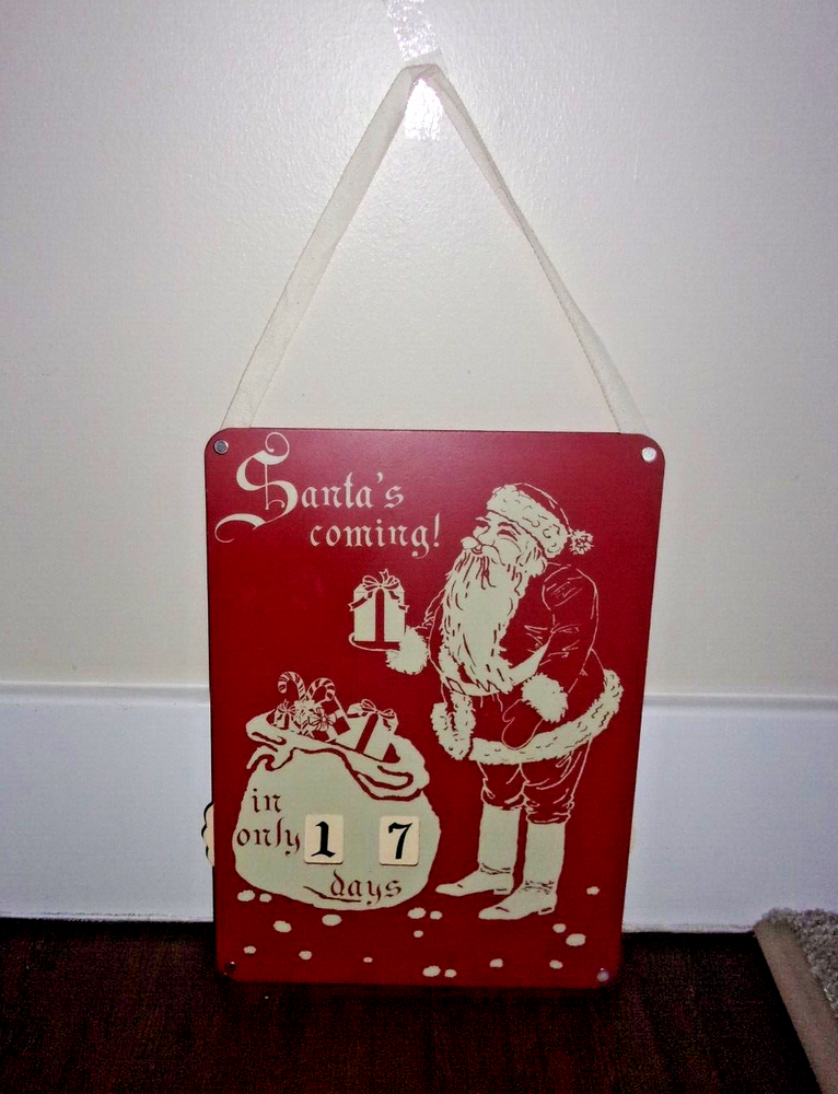 Vintage Antique Countdown  Christmas Calendar
