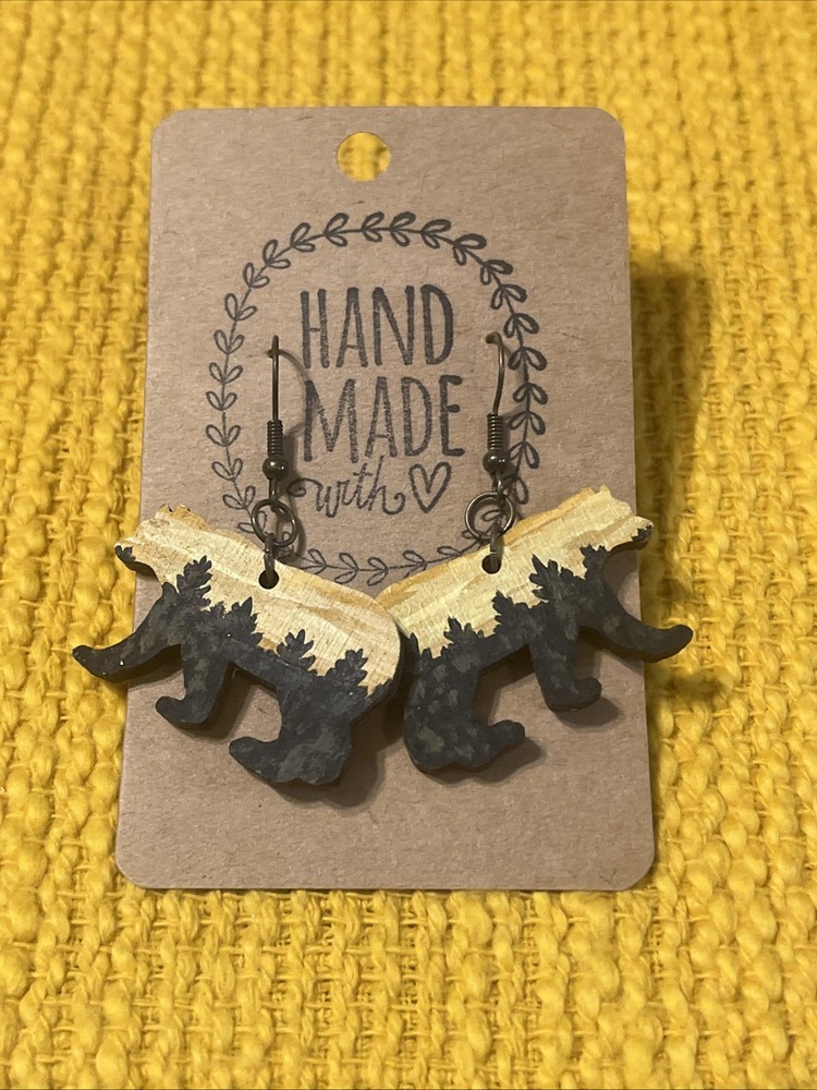 Cute Yellow Bear Stud Earrings New Adorable Design