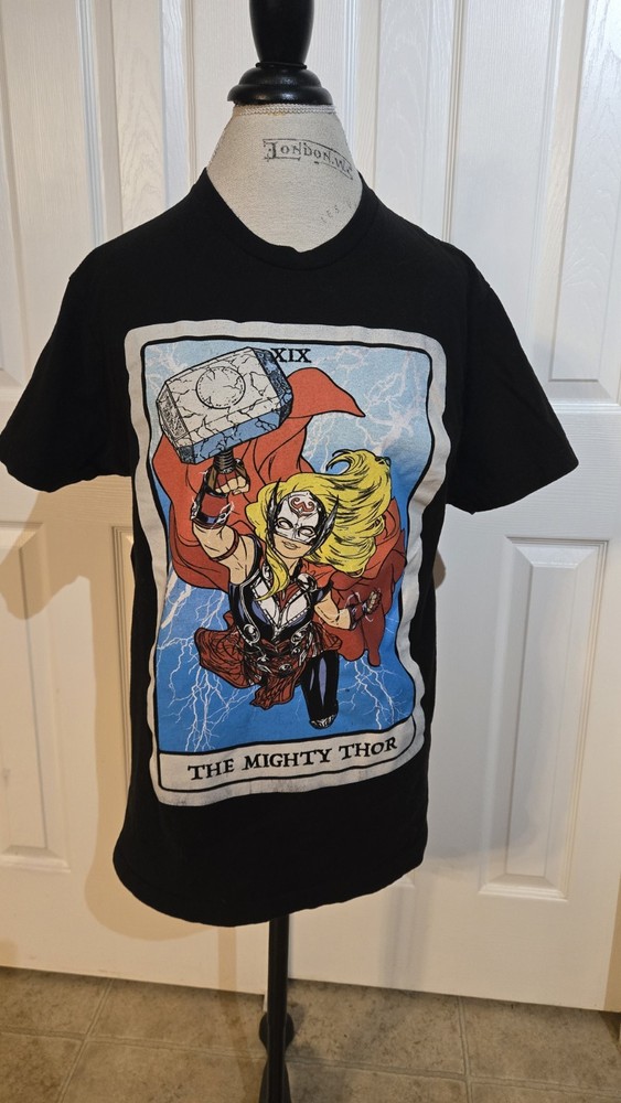 Marvel Thor Love and Thunder Black Graphic Print Crew Neck T-Shirt Men's L
