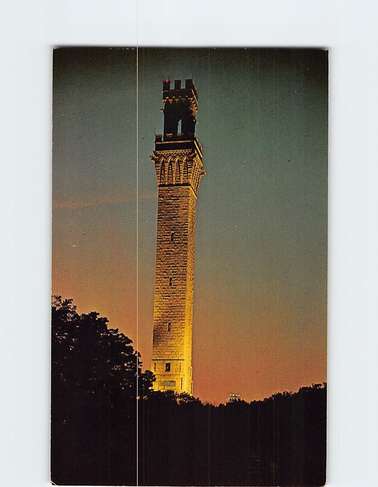Postcard The Pilgrim Monument Provincetown Cape Cod  Massachusetts