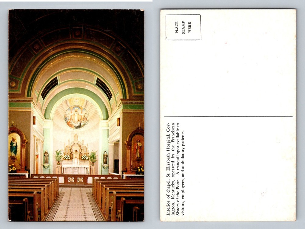 Covington, KY-Kentucky, St. Elizabeth Hospital Chapel Interior Vintage Postcard