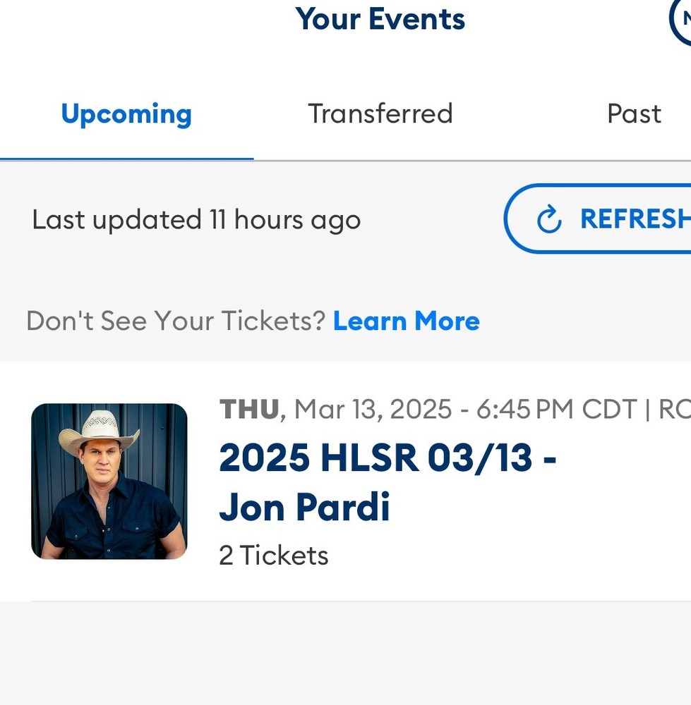 Two Lower Bowl Seating Tickets for Jon Pardi at the Houston Livestock Rodeo