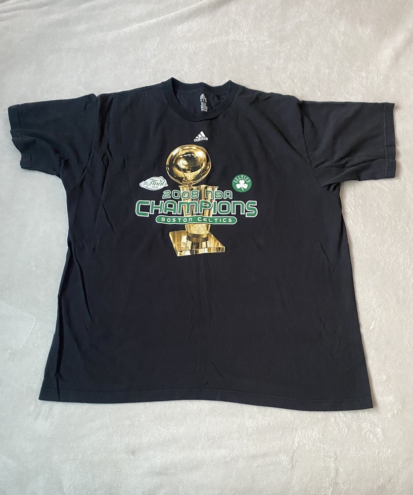 Men's Adidas Boston Celtics 2008 NBA Champions Black T Shirt 2XL