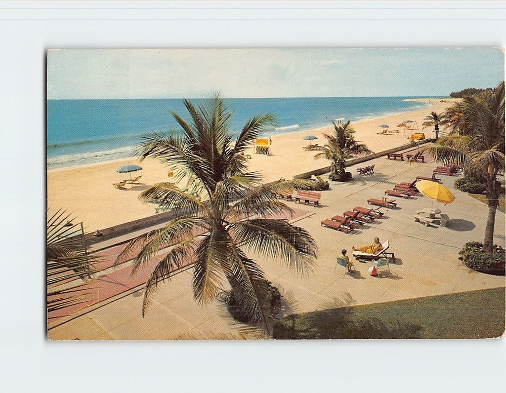 Postcard Treasure's Island's White Sand Beach on the Gulf of Mexico Florida USA