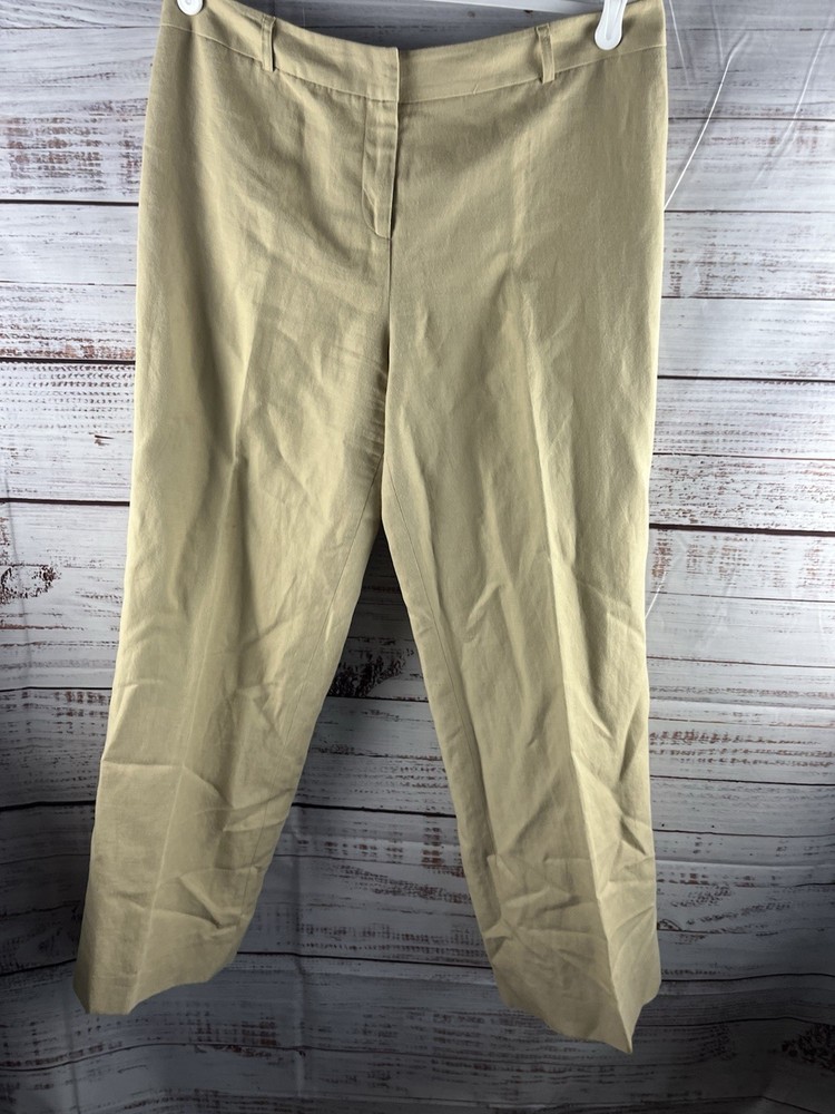 Harold's Pants Women’s 14 Tan Linen Blend Pants