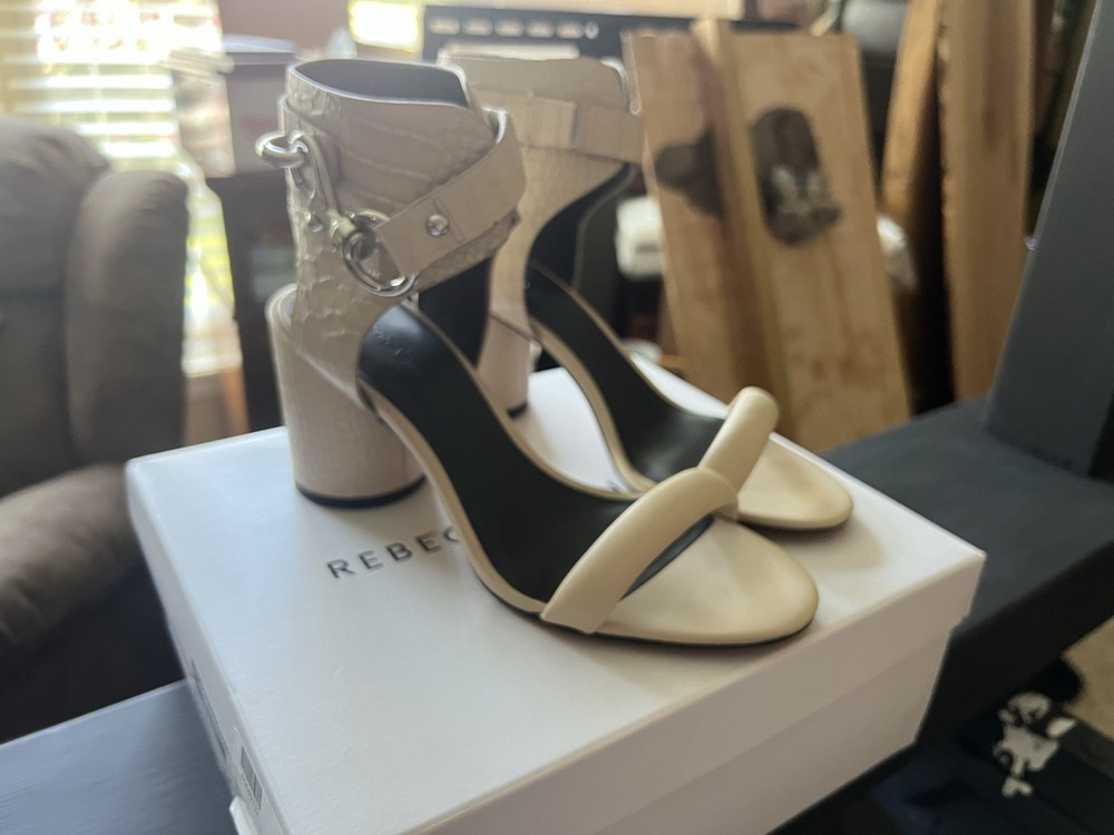 Rebecca Minkoff Malina Ankle Strap Sandal Clay Leather Size 7- W/ box