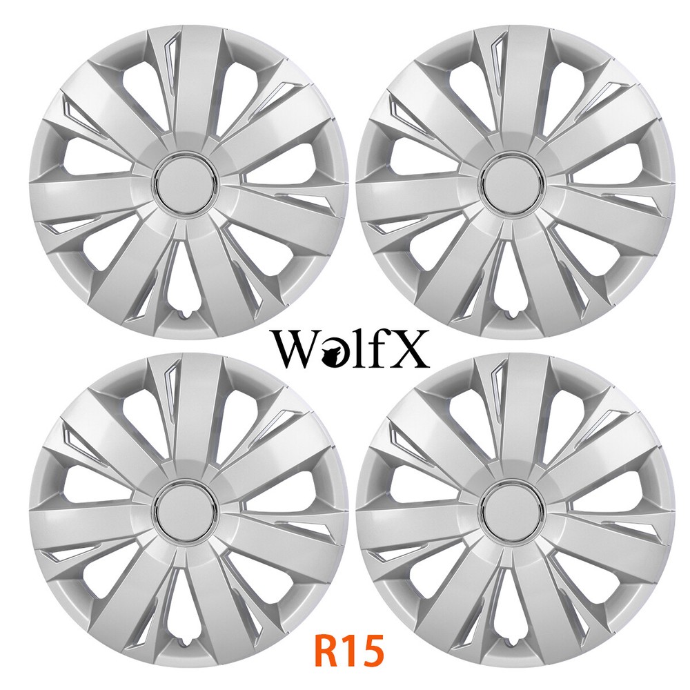 15-Inch Full Rim Snap-On Wheel Covers for Chevrolet Cruze - Set of 4 Hub Caps R15