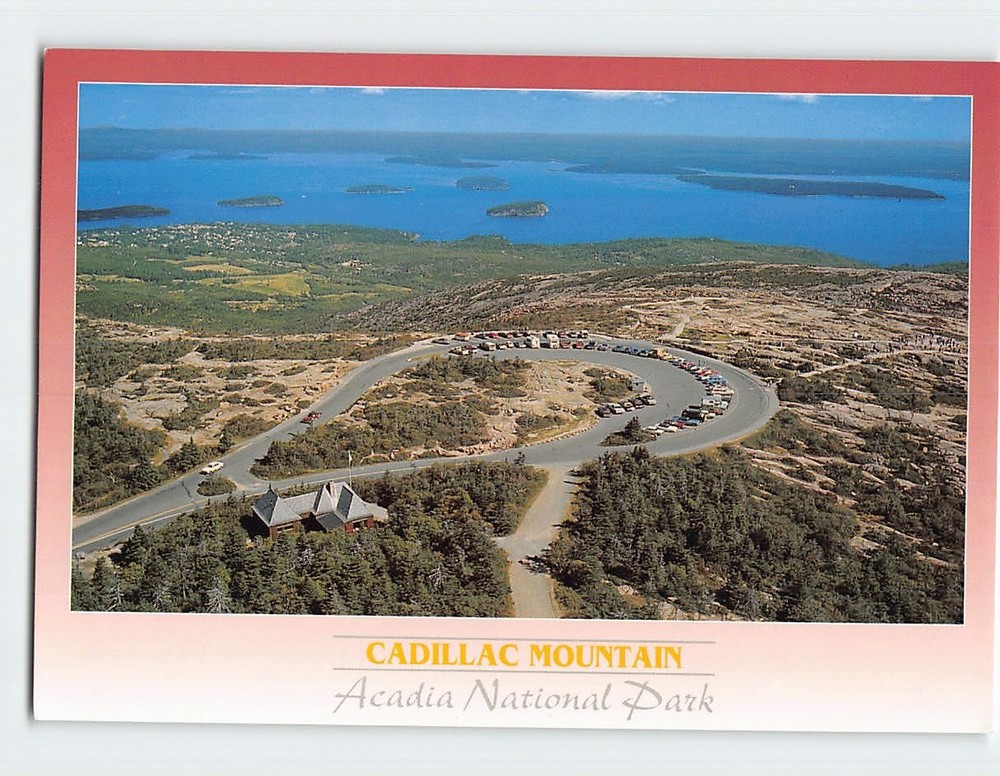 Postcard Cadillac Mountain Acadia National Park Bar Harbor Maine USA-image