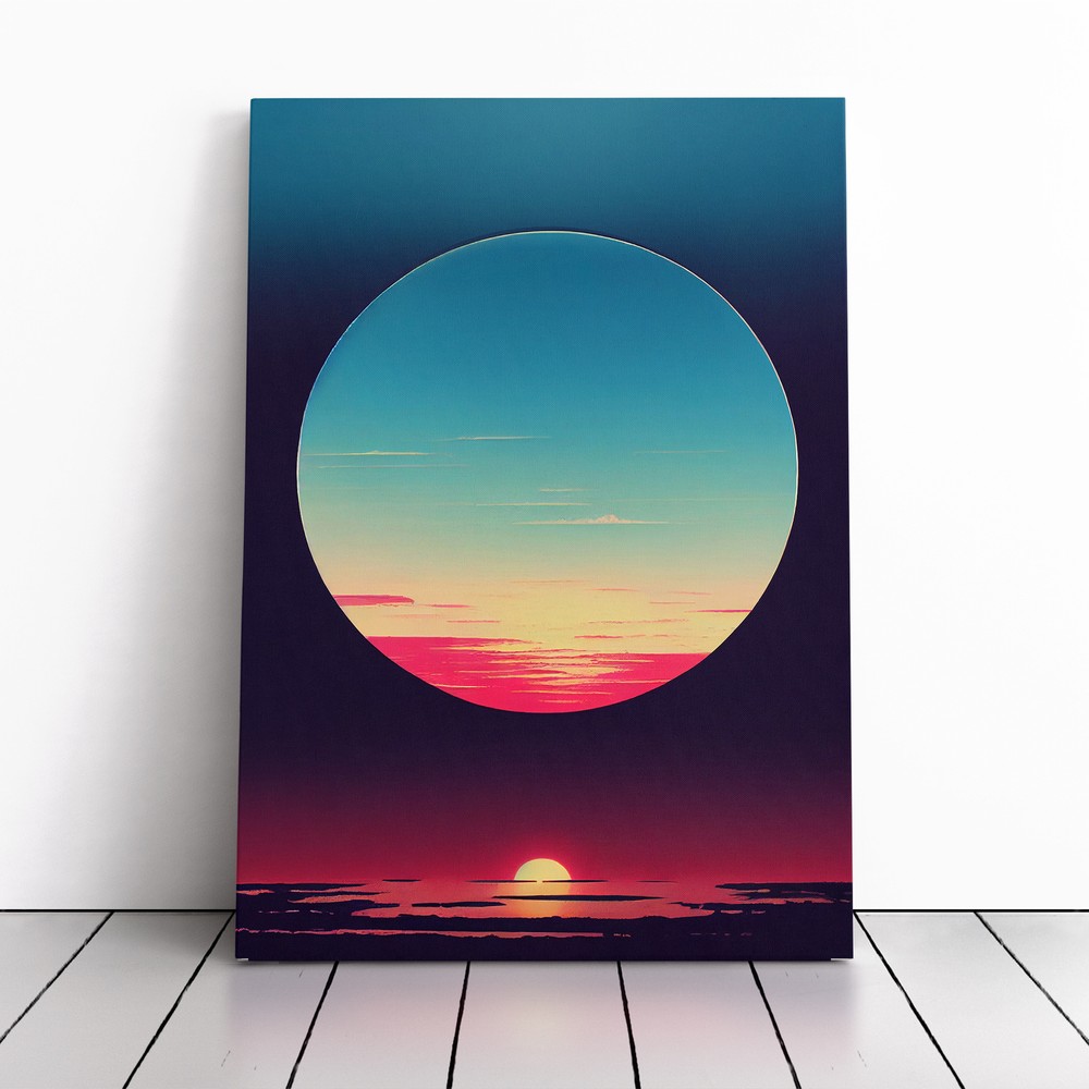 The Striking Sunset Abstract Canvas Wall Art Print Framed Picture Home Decor