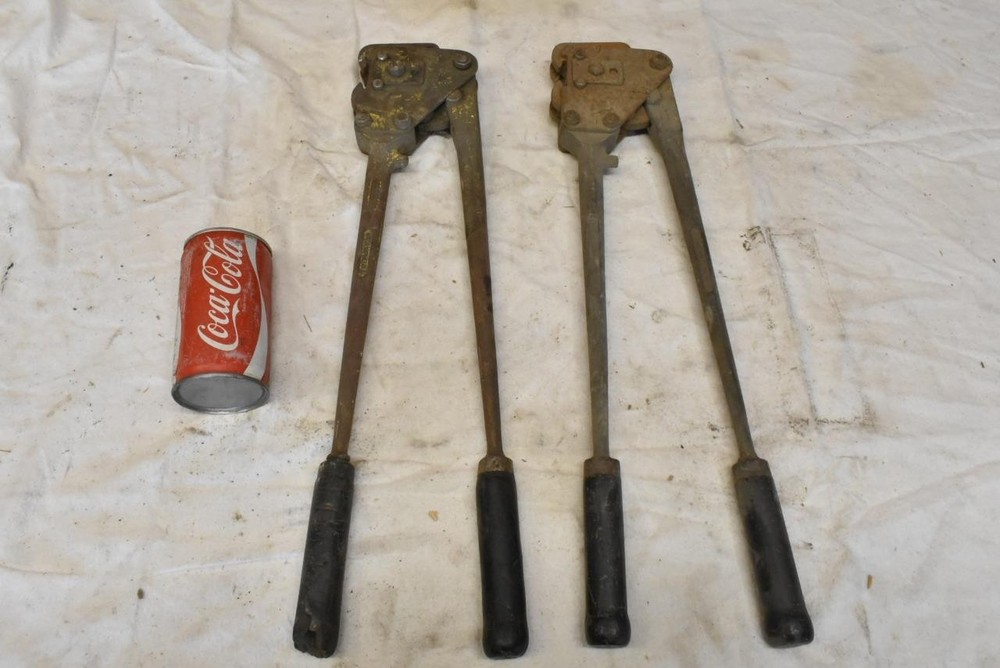 2 Vintage ACME STEEL CO Strapping Tool Band Crimper