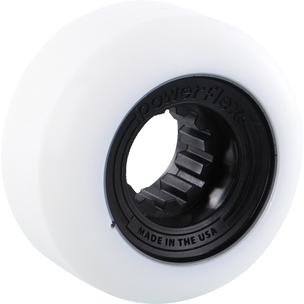 Powerflex Gumball 54mm 83b White Black Skateboard Wheels Set of 4