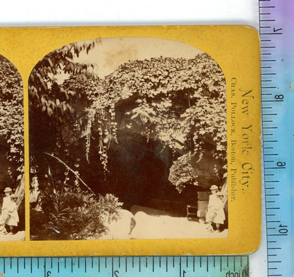 Stone Bridge Harlem Lake NY New York C. Seaver Stereoview