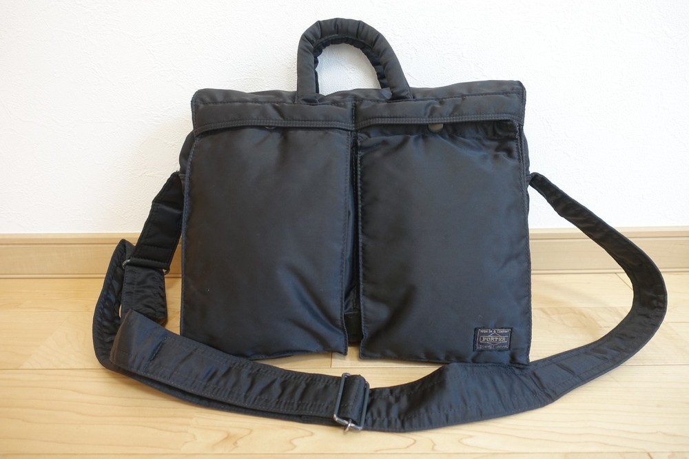 PORTER Yoshida Tanker Helmet Bag Black Made in Japan Authentic