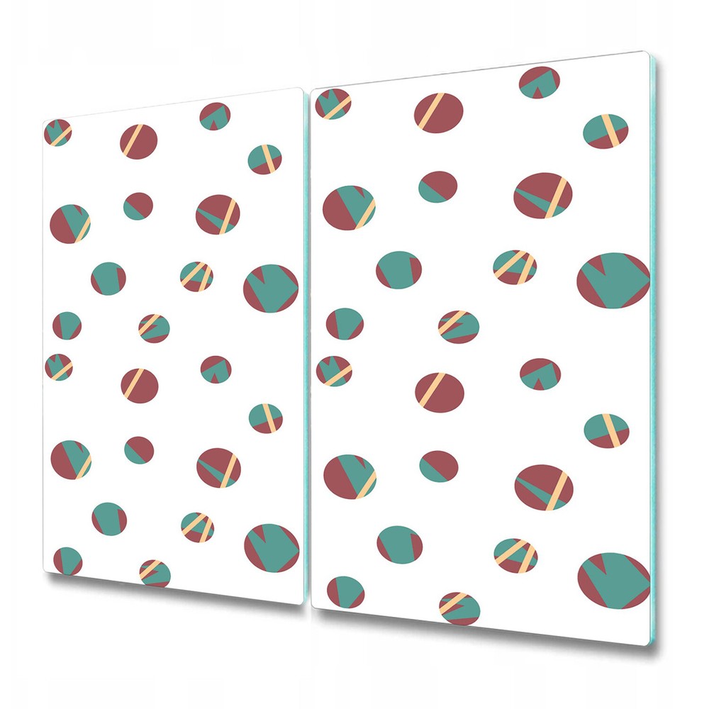 Glass Induction Ceramic Hob Cover Colourful Dots Geometric Circle 2x30x52