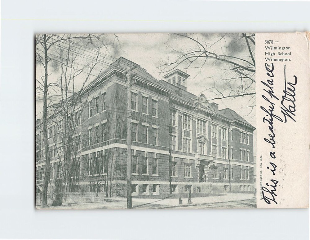 Postcard Wilmington High School Wilmington Delaware USA