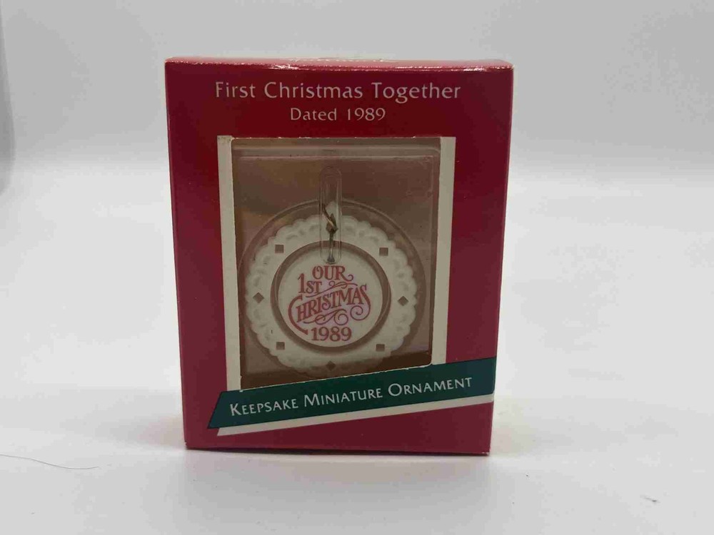 Hallmark Keepsake Miniature Ornament 1989 FIRST CHRISTMAS TOGETHER