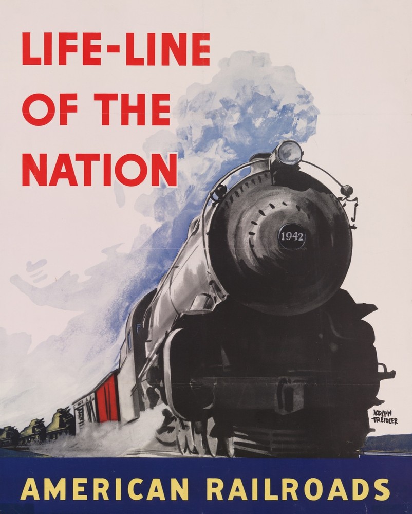 9752.Decoration Poster.Room Wall art.Home interior decor.American railroad train